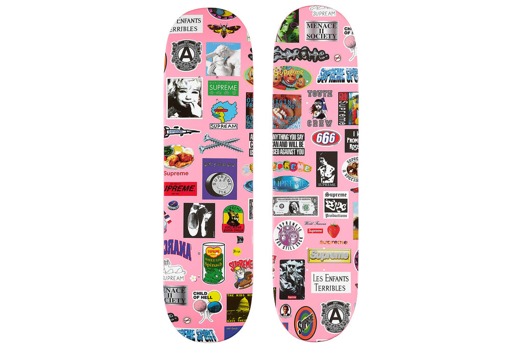 Supreme sticker shop on skateboard