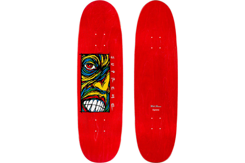 Supreme Disturbed Skateboard Deck Red for Women