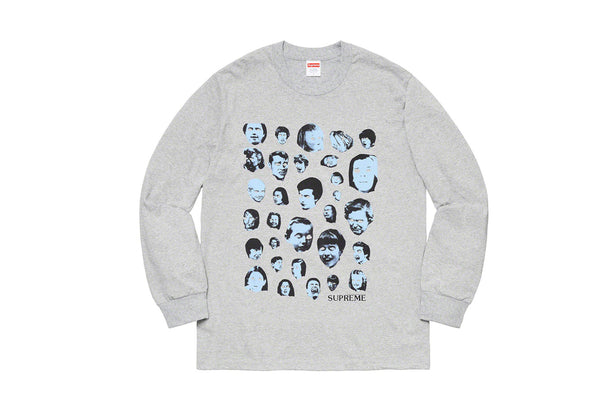 FACES L/S TEE 'HEATHER GREY'