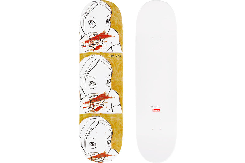 Supreme Disturbed Skateboard Deck Red for Women